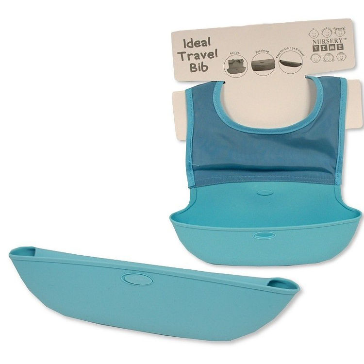 Picture of BW-104-819S: BABY TRAVEL FEEDER BIB- SKY